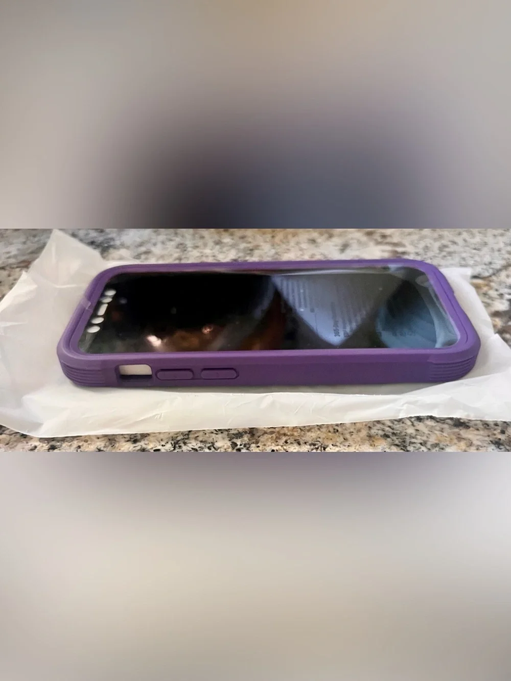 Full-Body Purple iPhone 12 Mini Protective Case with Built-In Screen